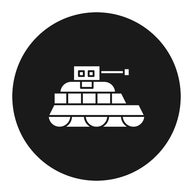 El icono del vector del tanque del ejército se puede usar para el conjunto de iconos militares