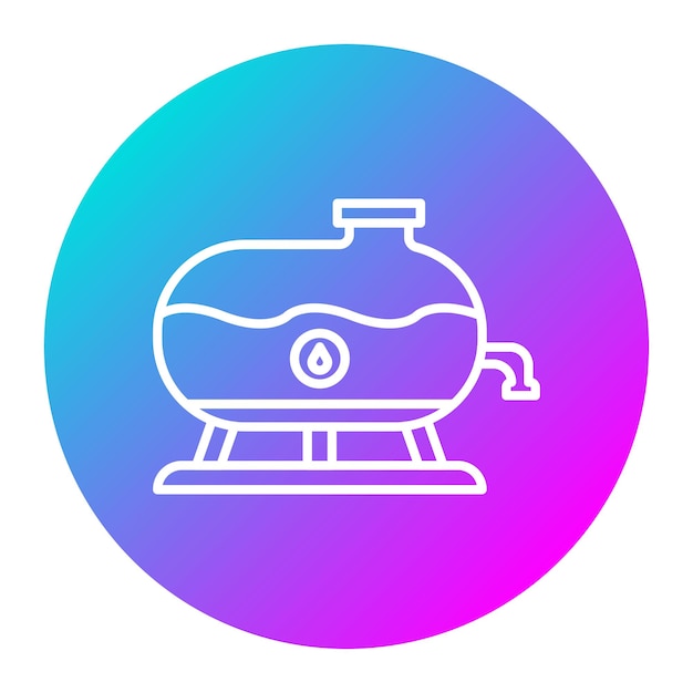 El icono del vector del tanque de leche se puede utilizar para el conjunto de iconos de Agricultura