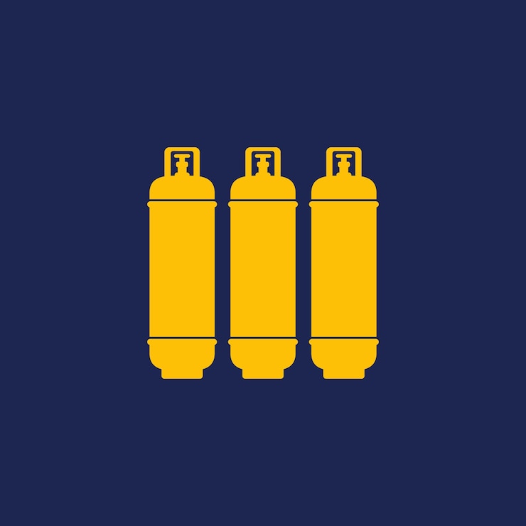 Vector icono de vector de tanques de cilindros de gas
