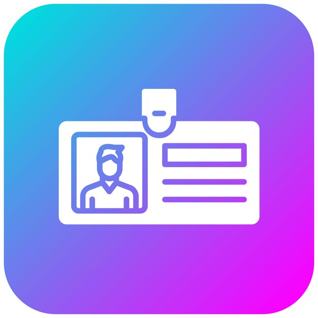 El icono del vector de la tarjeta de identificación se puede utilizar para el conjunto de iconos de comunicaciones