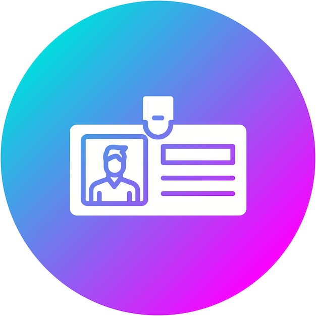 El icono del vector de la tarjeta de identificación se puede utilizar para el conjunto de iconos de comunicaciones