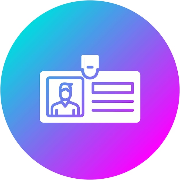 El icono del vector de la tarjeta de identificación se puede utilizar para el conjunto de iconos de comunicaciones