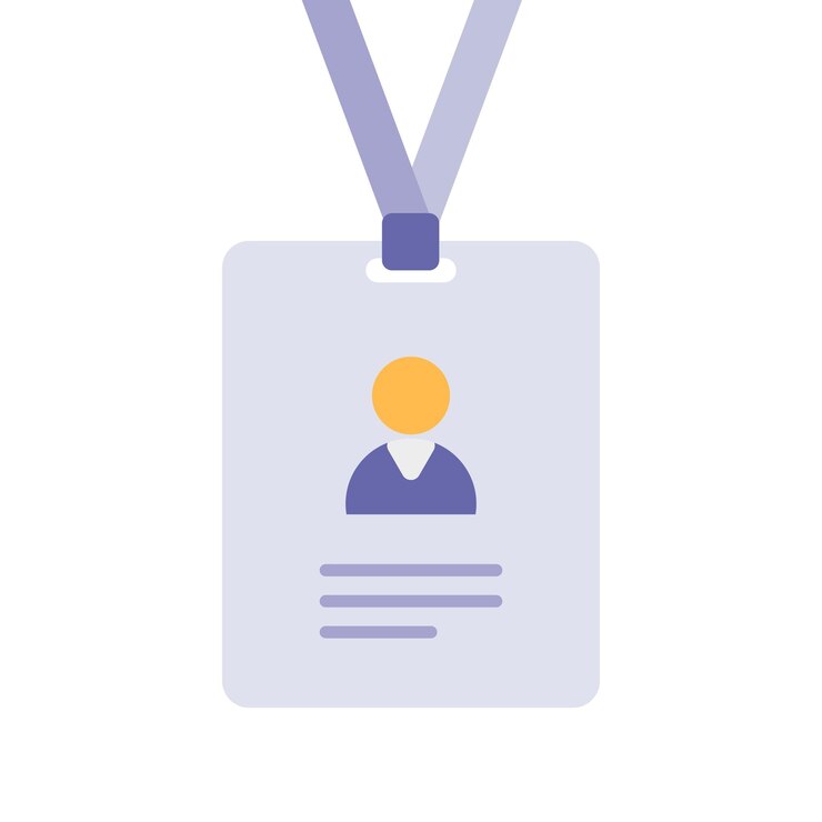 Vector icono de vector de tarjeta de prensa. señal de estilo moderno para concepto móvil y diseño web. insignia de tarjeta de identificación simple.
