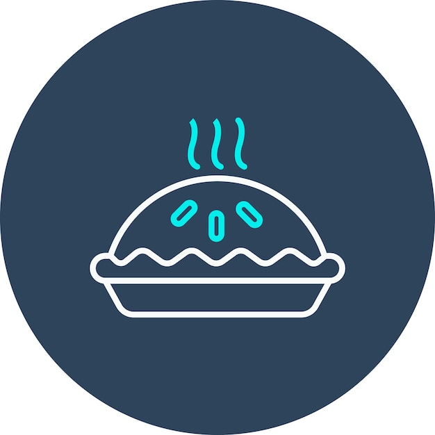 El icono del vector de la tarta se puede usar para el conjunto de iconos de la mañana y el desayuno