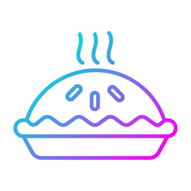 El icono del vector de la tarta se puede usar para el conjunto de iconos de la mañana y el desayuno
