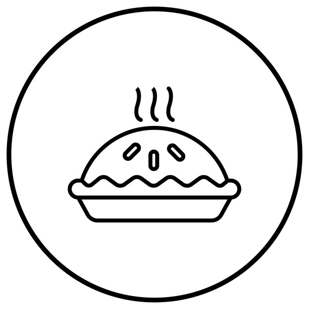 El icono del vector de la tarta se puede usar para el conjunto de iconos de la mañana y el desayuno