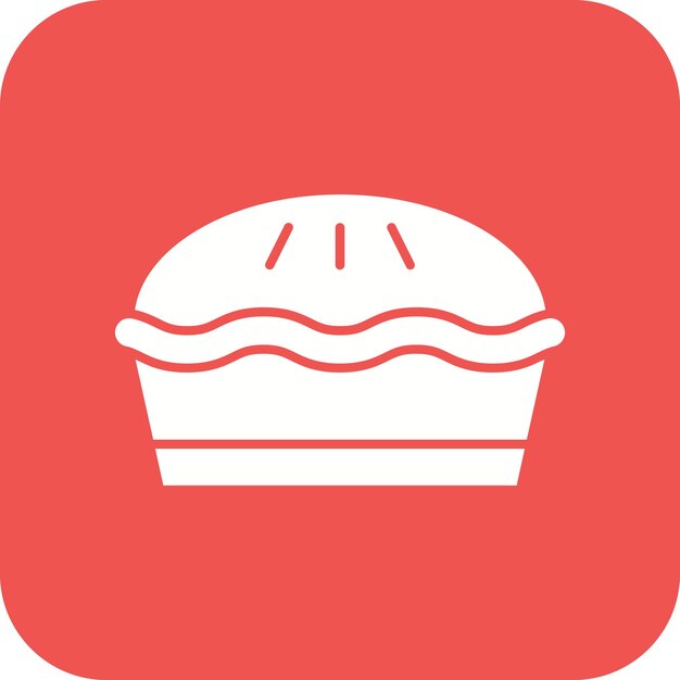 El icono del vector de la tarta se puede usar para el conjunto de iconos de la panadería