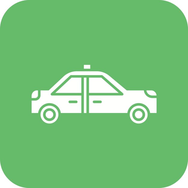 El icono del vector de taxi se puede utilizar para el conjunto de iconos de transporte