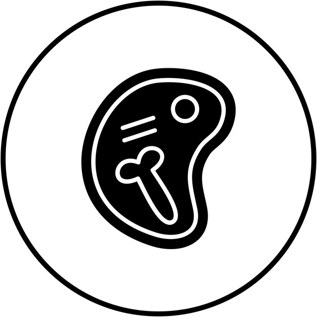 El icono del vector Tbone se puede usar para el conjunto de iconos del restaurante