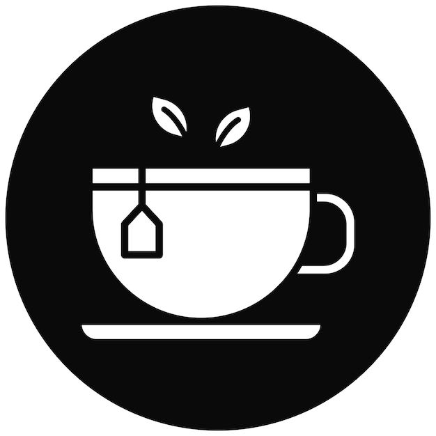 El icono del vector de té se puede utilizar para el conjunto de iconos de bebidas