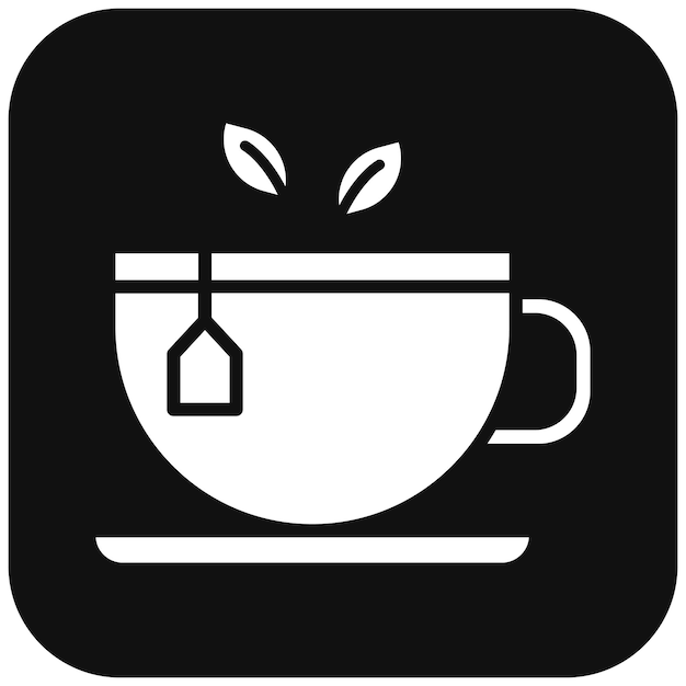 El icono del vector de té se puede utilizar para el conjunto de iconos de bebidas