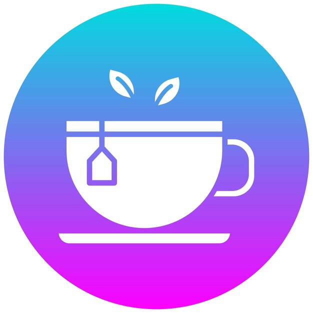El icono del vector de té se puede utilizar para el conjunto de iconos de bebidas
