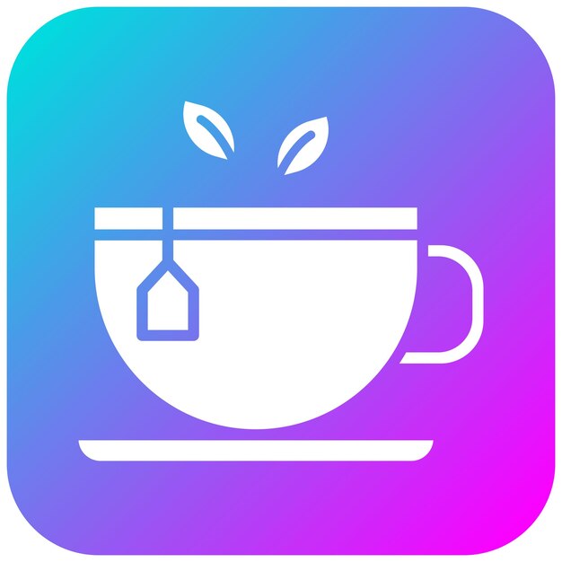 El icono del vector de té se puede utilizar para el conjunto de iconos de bebidas
