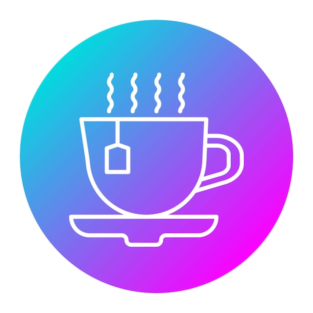 El icono del vector de té se puede utilizar para el conjunto de iconos de comodidad