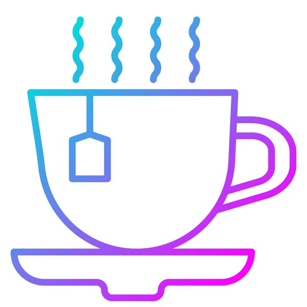 El icono del vector de té se puede utilizar para el conjunto de iconos de comodidad