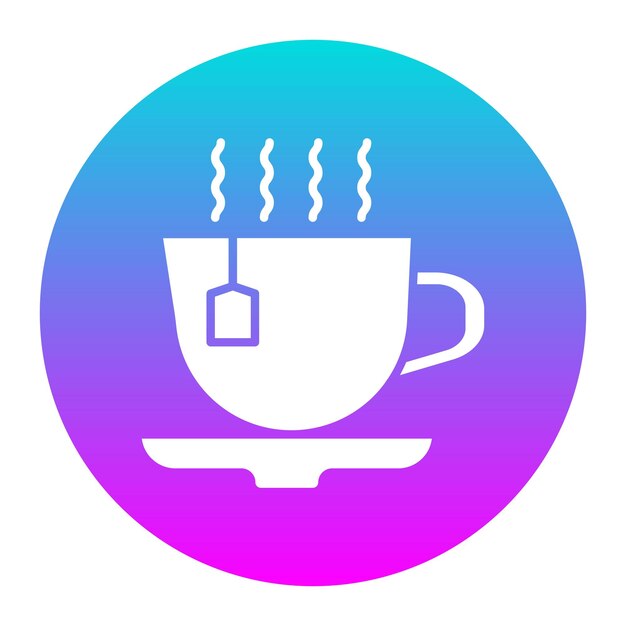 El icono del vector de té se puede utilizar para el conjunto de iconos de comodidad
