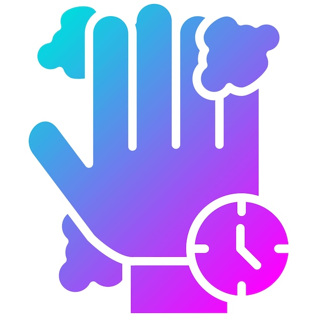 El icono del vector del temporizador de lavado de manos se puede utilizar para el conjunto de iconos de enfermedades infecciosas
