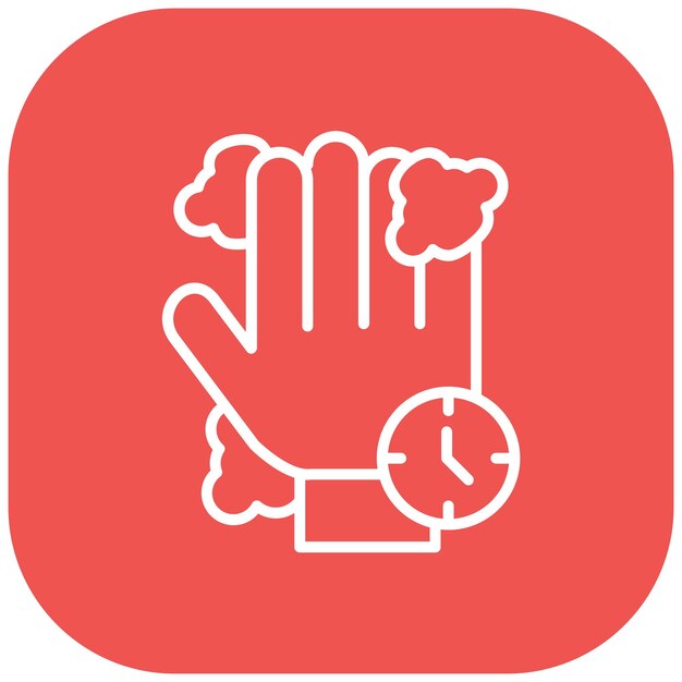 El icono del vector del temporizador de lavado de manos se puede utilizar para el conjunto de iconos de enfermedades infecciosas