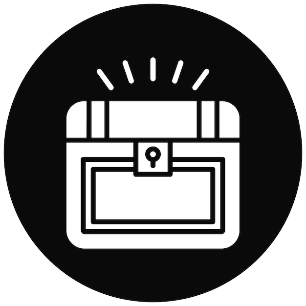 El icono del vector del tesoro se puede usar para el iconset del océano