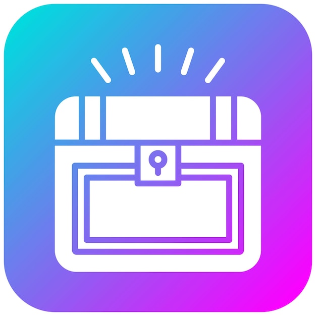 El icono del vector del tesoro se puede usar para el iconset del océano