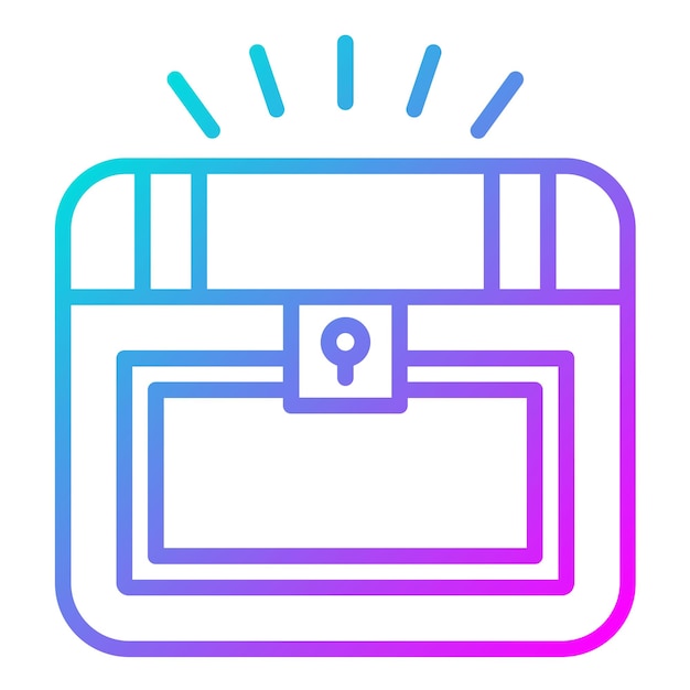 El icono del vector del tesoro se puede usar para el iconset del océano