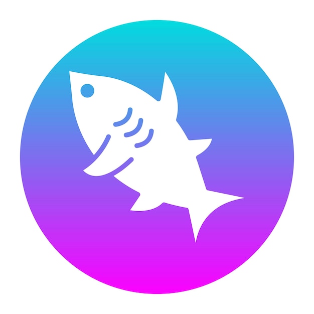 El icono del vector de tiburón se puede usar para el conjunto de iconos de vacaciones y turismo