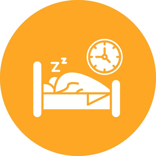 El icono del vector de tiempo de la cama se puede usar para el conjunto de iconos de hora y fecha