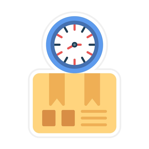 El icono del vector de tiempo de entrega se puede utilizar para el conjunto de iconos de entrega y logística