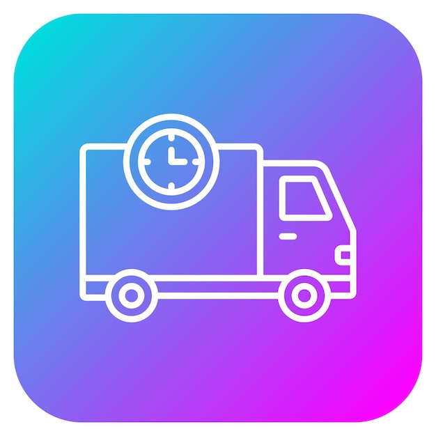 El icono del vector de tiempo de entrega se puede utilizar para el conjunto de iconos de entrega y logística