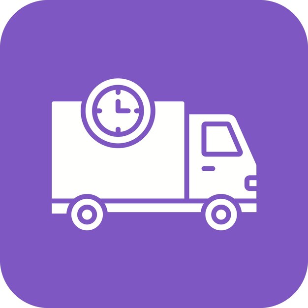 El icono del vector de tiempo de entrega se puede utilizar para el conjunto de iconos de entrega y logística