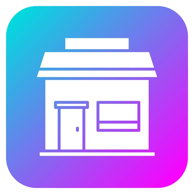 El icono del vector de la tienda se puede usar para el conjunto de iconos de la aldea