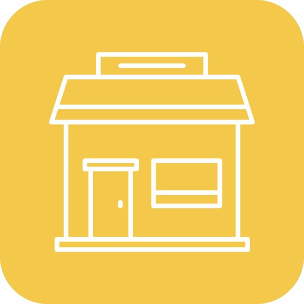 El icono del vector de la tienda se puede usar para el conjunto de iconos de la aldea