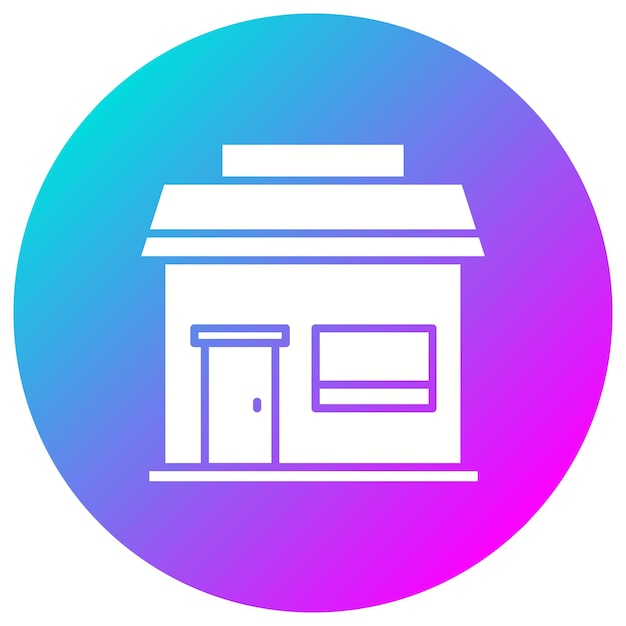 El icono del vector de la tienda se puede usar para el conjunto de iconos de la aldea