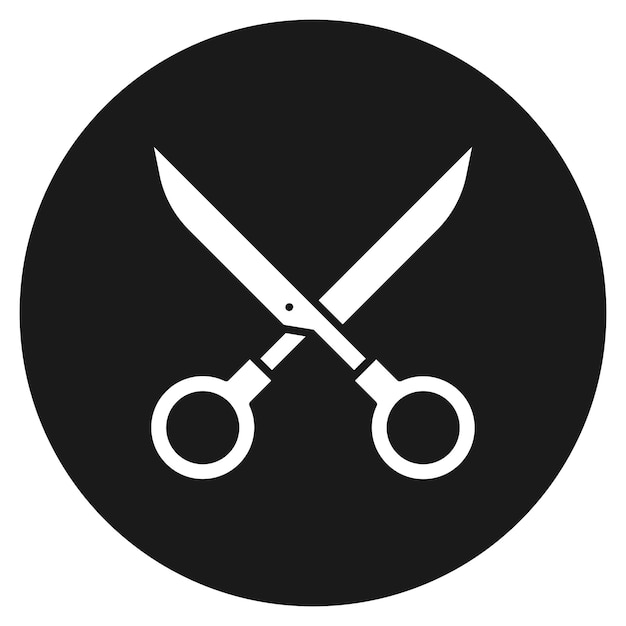 El icono del vector tijera se puede usar para el conjunto de iconos de costura