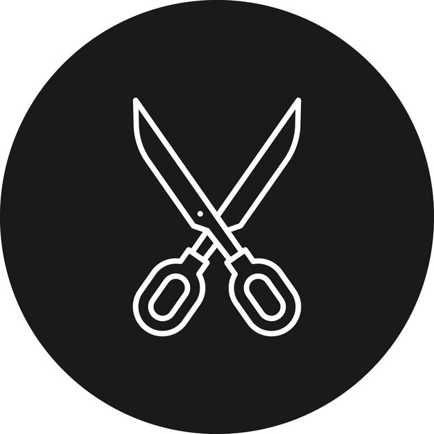 El icono del vector de tijera se puede usar para el conjunto de iconos médicos