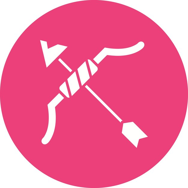 El icono del vector de tiro con arco se puede usar para el conjunto de iconos de los Juegos Olímpicos
