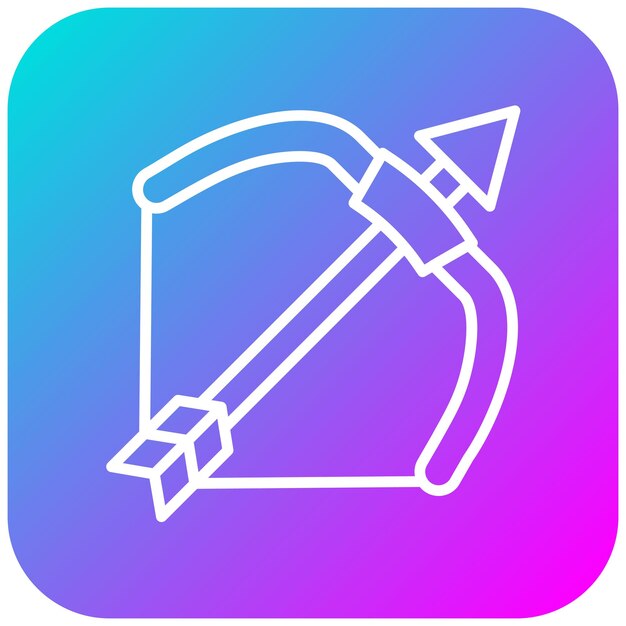 El icono del vector de tiro con arco se puede usar para el conjunto de iconos de los Juegos Olímpicos