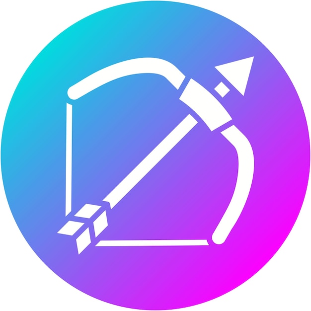 El icono del vector de tiro con arco se puede usar para el conjunto de iconos de los Juegos Olímpicos