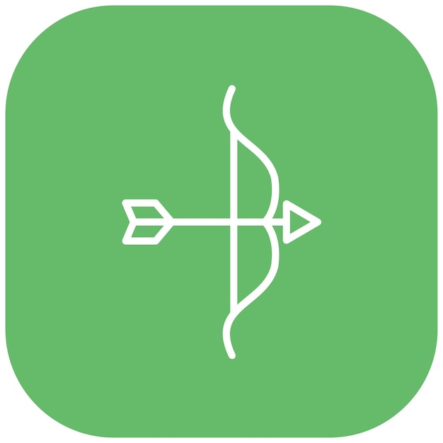 El icono del vector de tiro con arco se puede usar para el conjunto de iconos de tiro con Arco