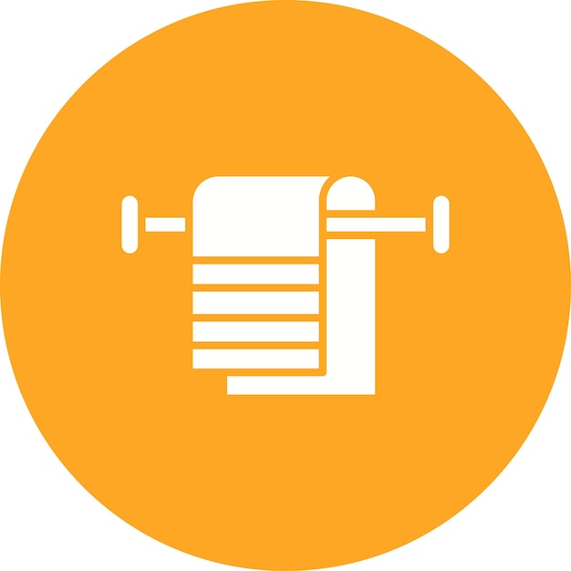 El icono del vector de la toalla se puede usar para el conjunto de iconos del gimnasio