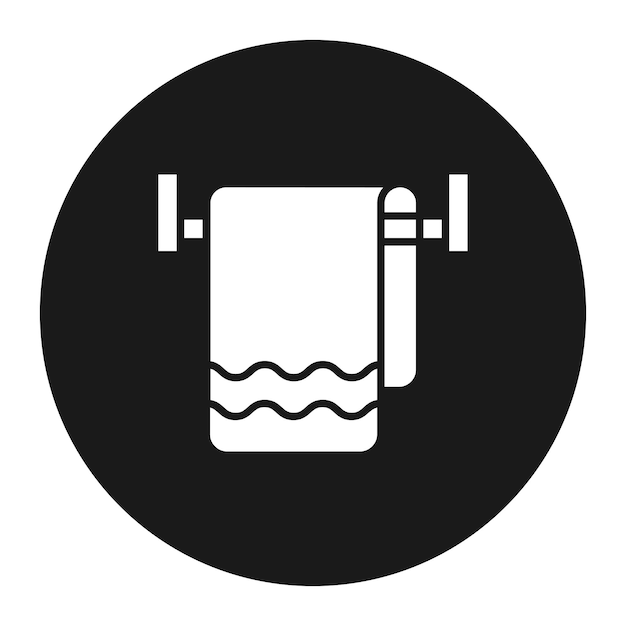 El icono del vector de la toalla se puede usar para el conjunto de iconos del gimnasio