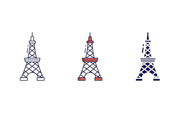 Icono de vector de Tokio