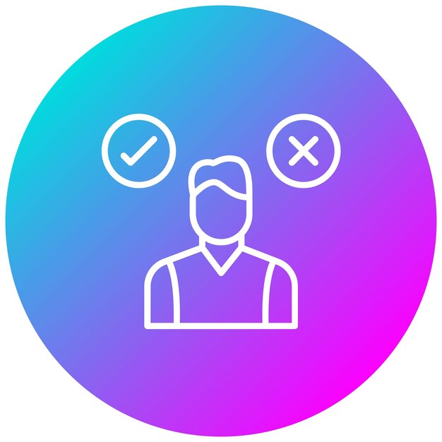 El icono del vector de toma de decisiones se puede utilizar para el conjunto de iconos de evaluación del proyecto