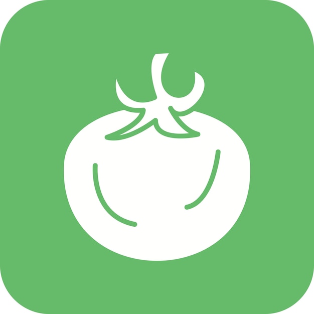 El icono del vector del tomate se puede usar para el conjunto de iconos del restaurante