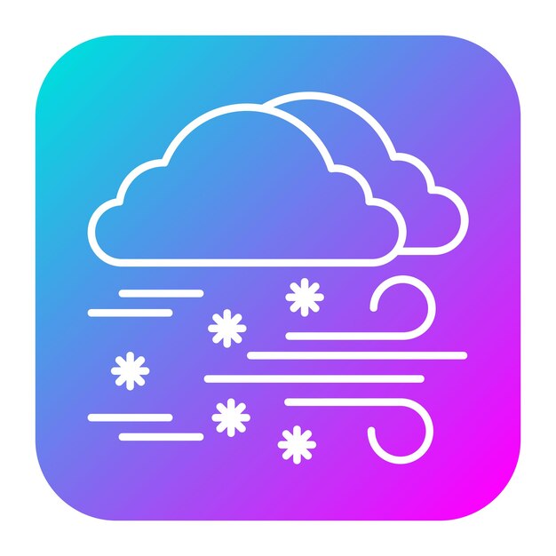 El icono del vector de la tormenta de nieve se puede usar para el conjunto de iconos de desastres naturales