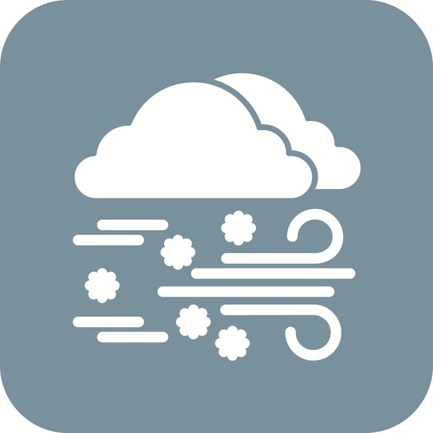 El icono del vector de la tormenta de nieve se puede usar para el conjunto de iconos de desastres naturales