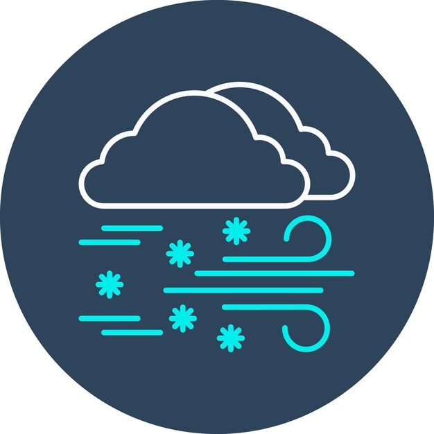 El icono del vector de la tormenta de nieve se puede usar para el conjunto de iconos de desastres naturales