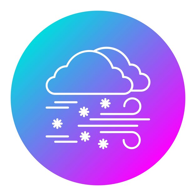 El icono del vector de la tormenta de nieve se puede usar para el conjunto de iconos de desastres naturales