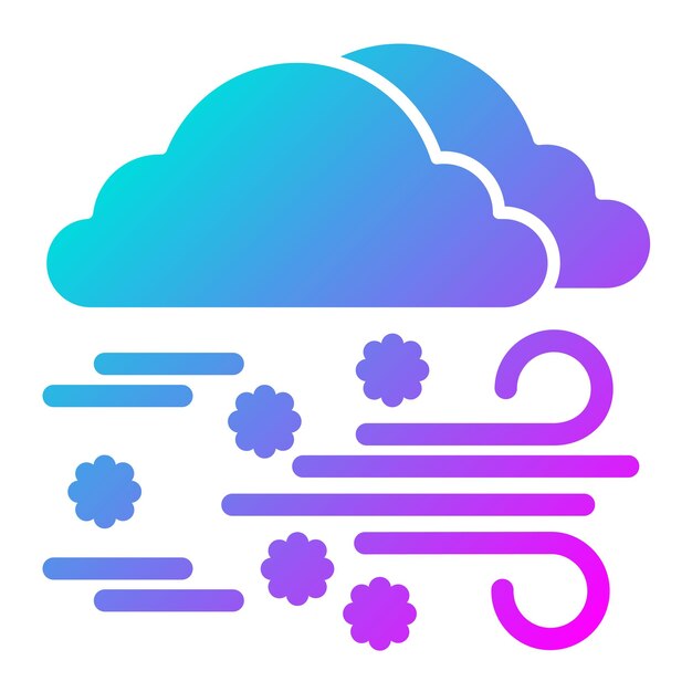 El icono del vector de la tormenta de nieve se puede usar para el conjunto de iconos de desastres naturales