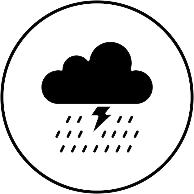 El icono del vector de tormenta se puede usar para el conjunto de iconos de otoño